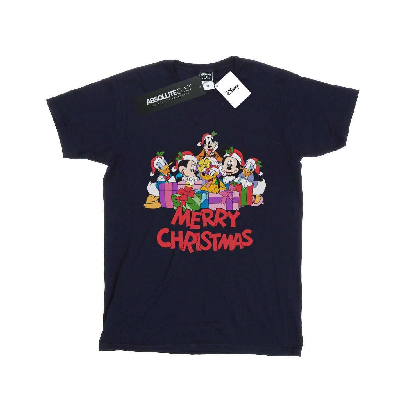Image of Mickey Mouse And Friends Christmas Tshirt Damen Marine 3XL