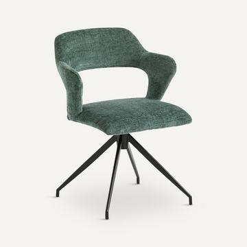 Fauteuil de table pivotant chenille flammée