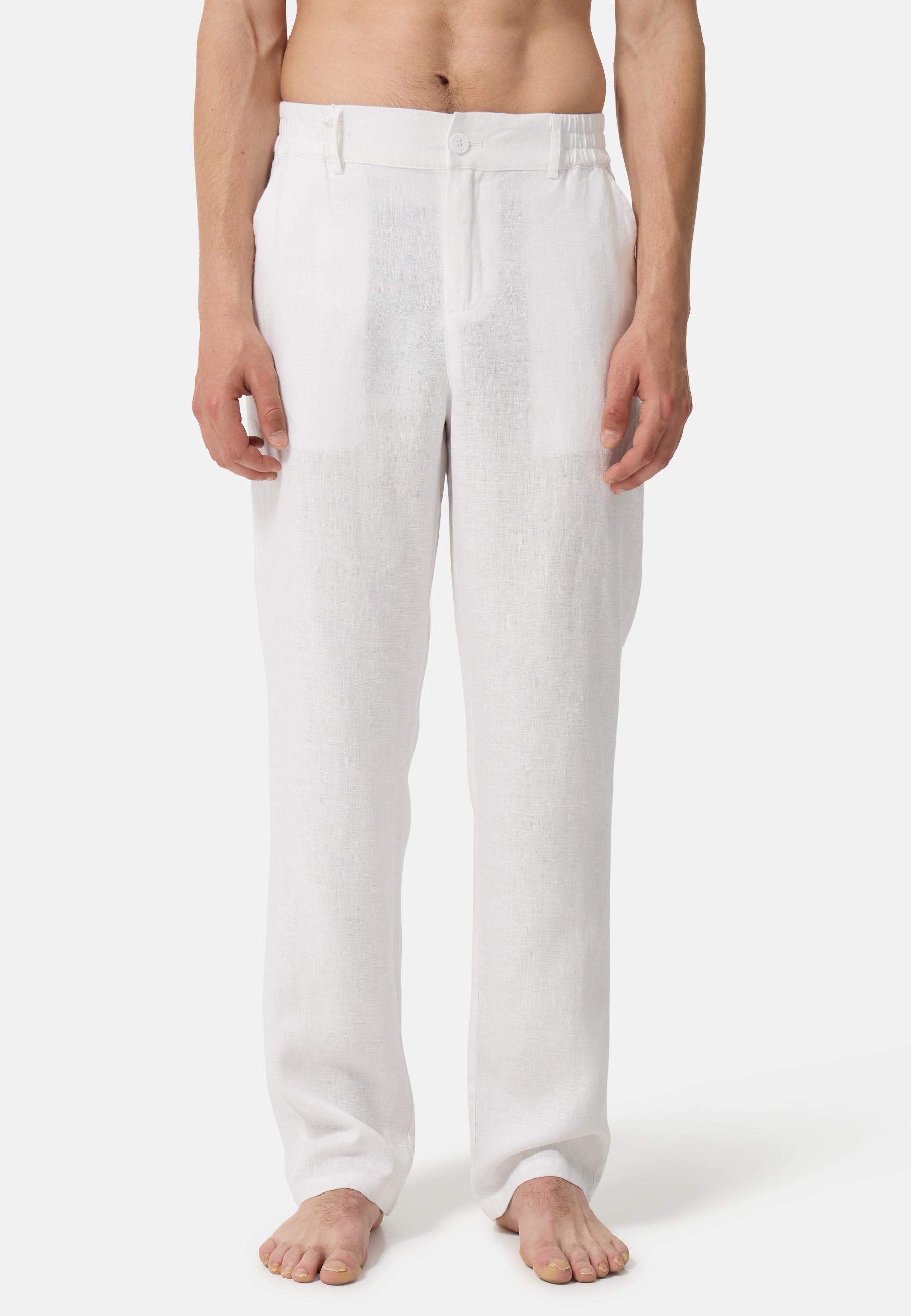 CASH-MERE.CH  Pantalon en lin long 