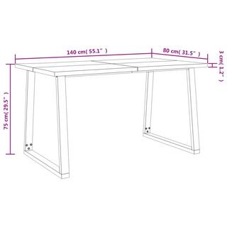 VidaXL Table à manger bois d'acacia  