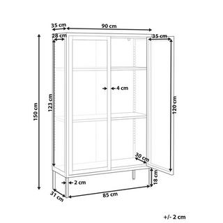 Beliani Vitrine aus Stahl Modern NASH  