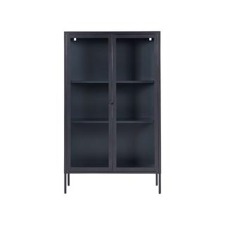 Beliani Armoire vitrine en Acier Moderne NASH  