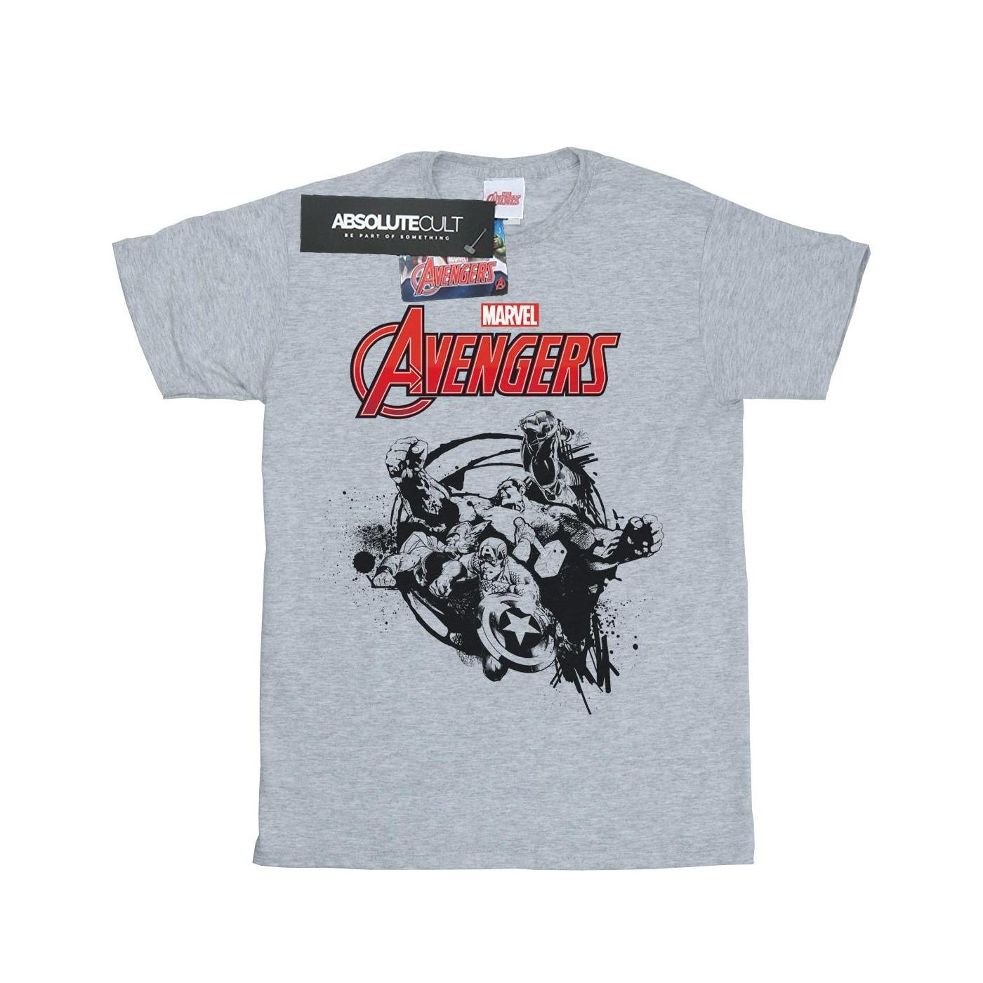 Image of Avengers Team Burst Tshirt Herren Grau XXL