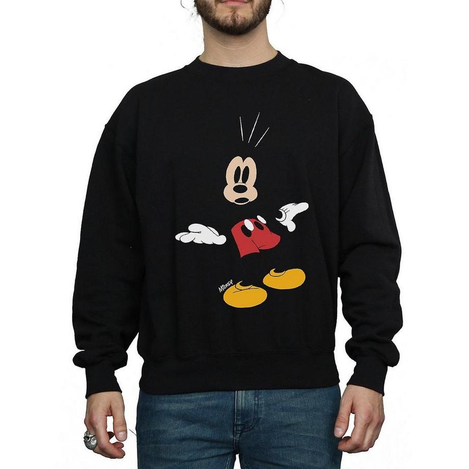 Disney Mickey Mouse Surprised Stampa Grafica Felpa  