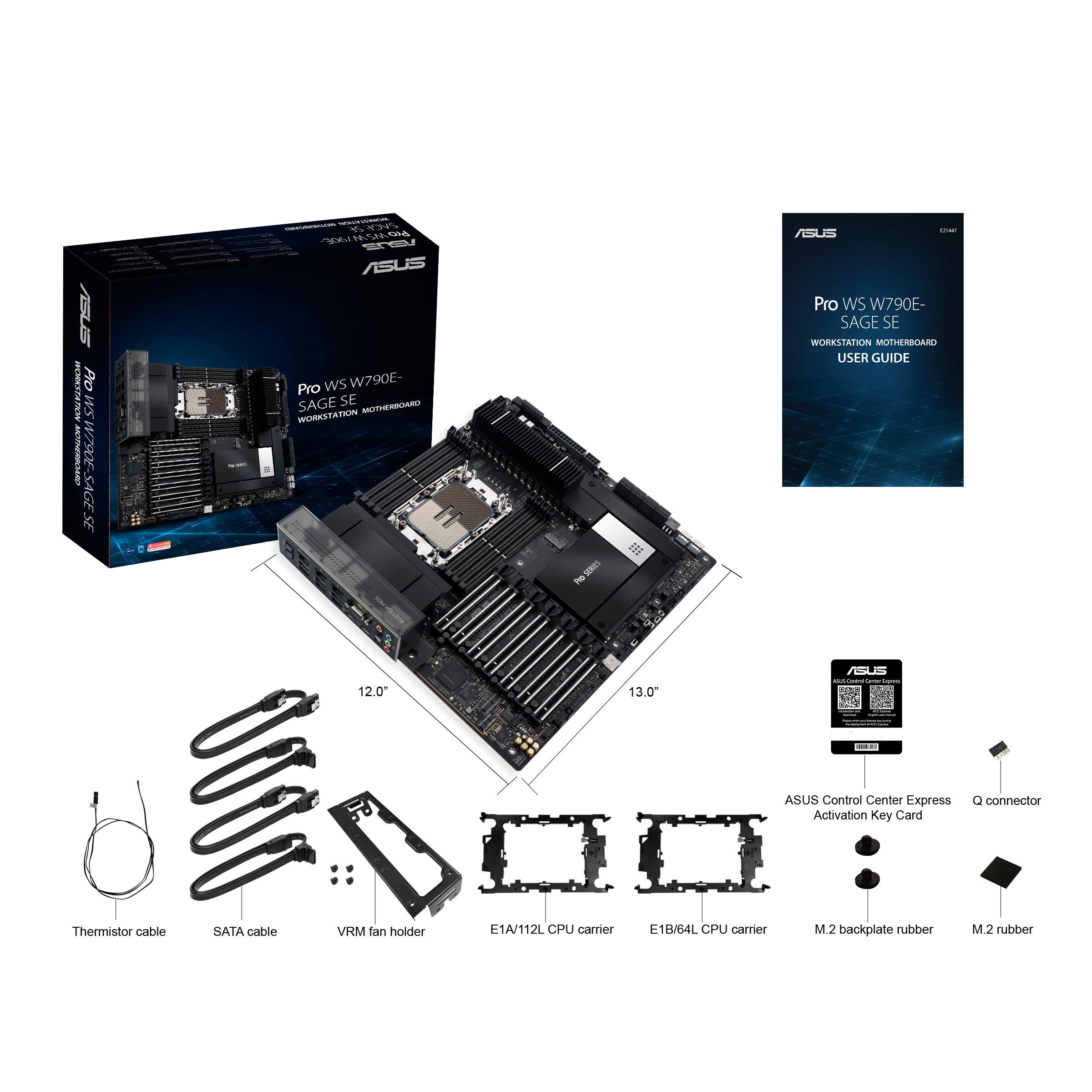 ASUS  PRO WS W790E-SAGE SE Intel W790 LGA 4677 (Socket E) EEB 