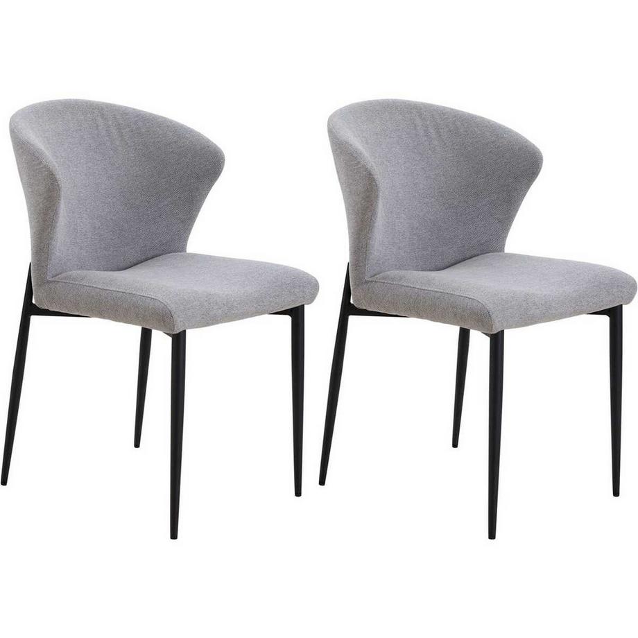 mutoni Sedia da pranzo Frustix grigio (set di 2)  