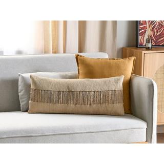 Beliani Coussin en Jute Boho LUINA  