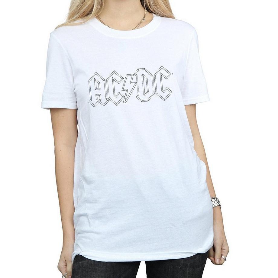 AC/DC ACDC Bedrucktes Boyfriend Fit T-Shirt  