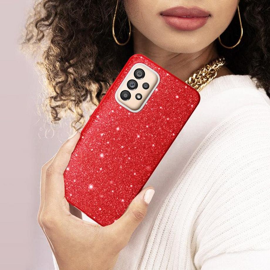 Avizar  Coque Samsung A53 5G Paillette rouge 