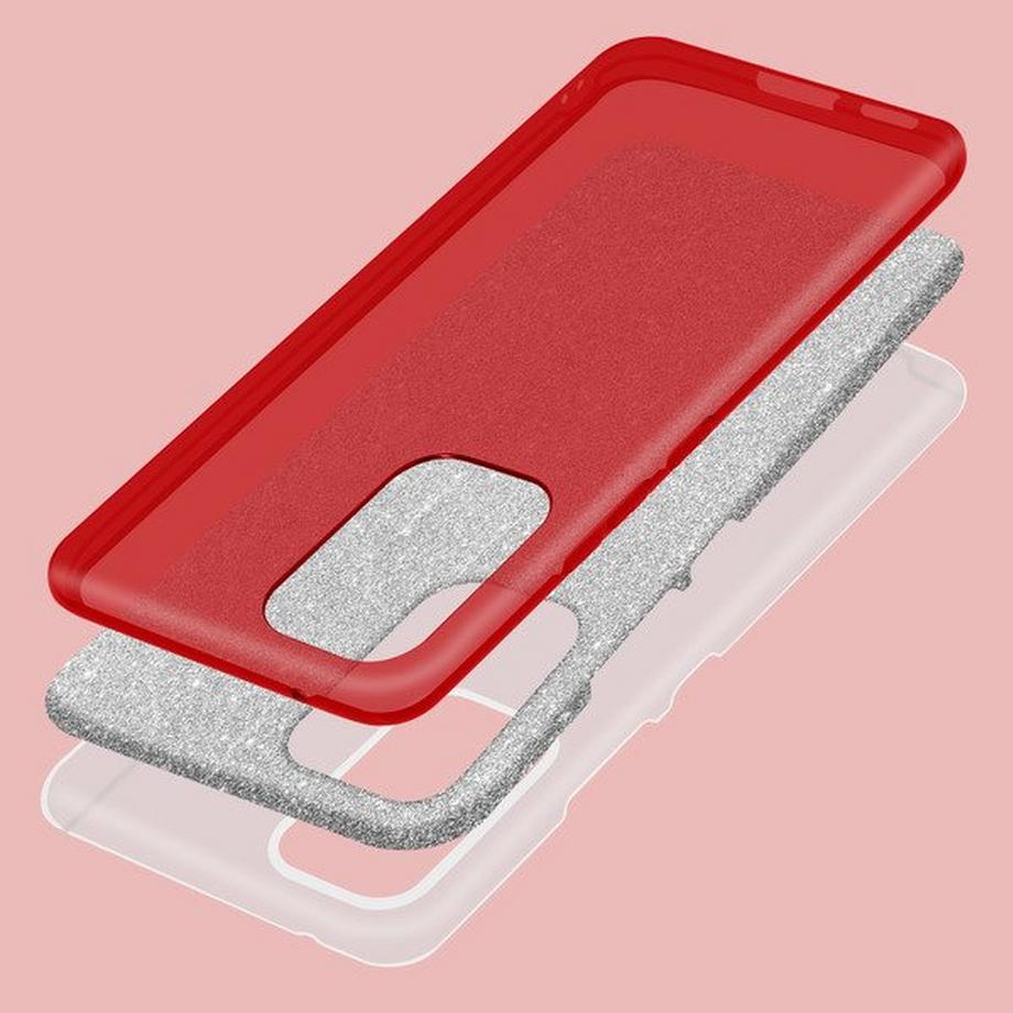 Avizar  Coque Samsung A53 5G Paillette rouge 