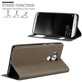 Cadorabo  Housse compatible avec Huawei MATE 8 - Coque de protection avec fermeture magnétique, fonction de support et 2 fenêtres de visualisation 