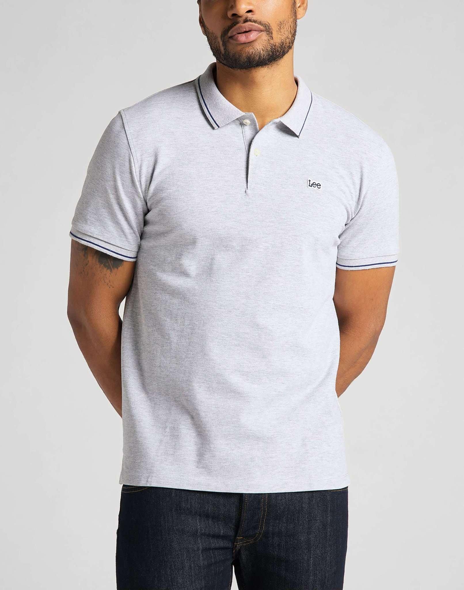 Image of Poloshirt Pique Herren Taubengrau XL