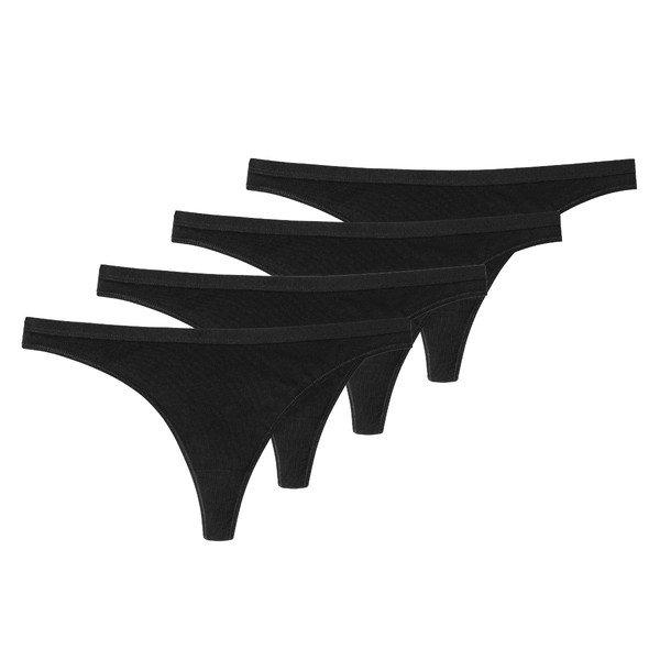 Image of 4er Pack 955 Organic - String Unisex Schwarz XXL