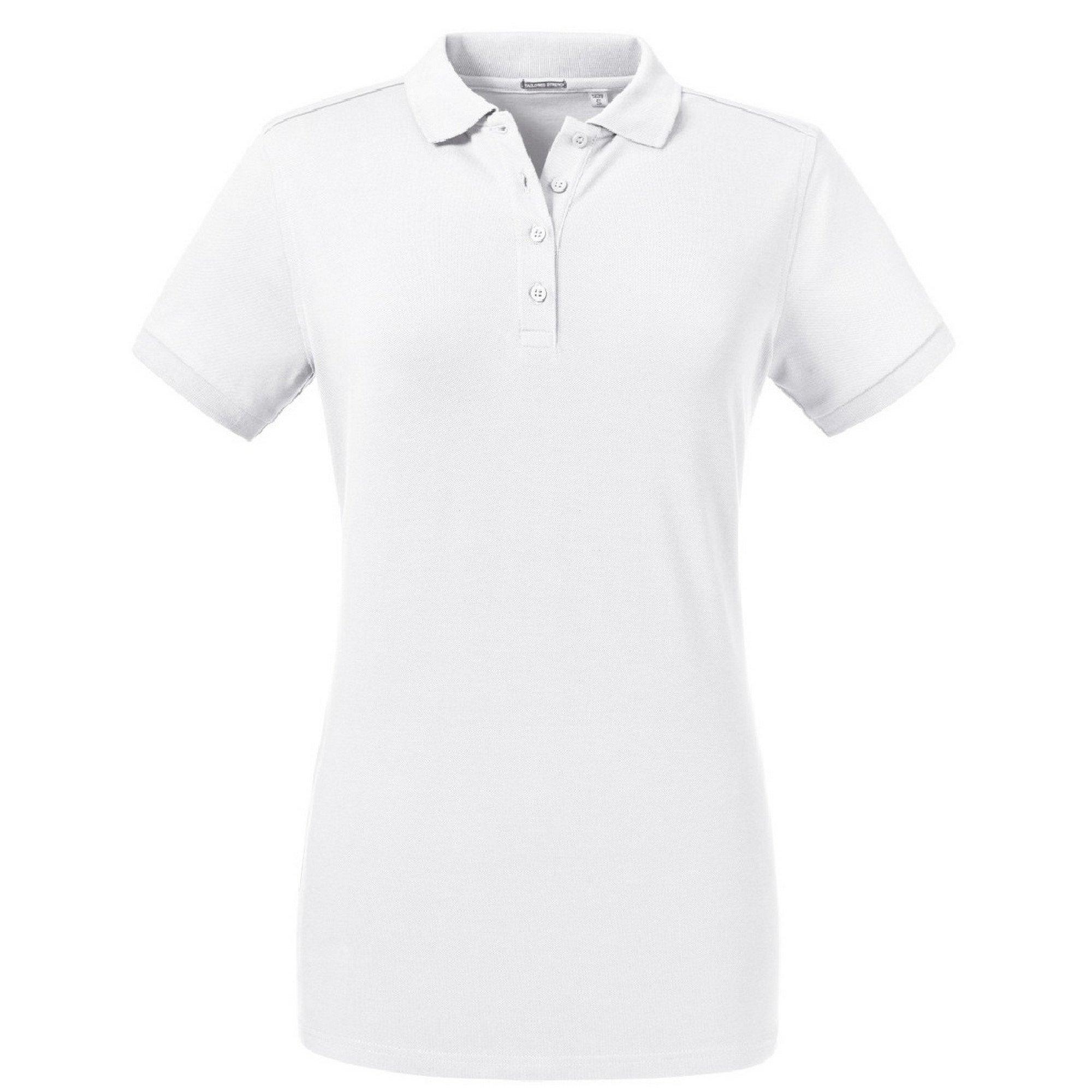 Image of Poloshirt, Stretch Damen Weiss M