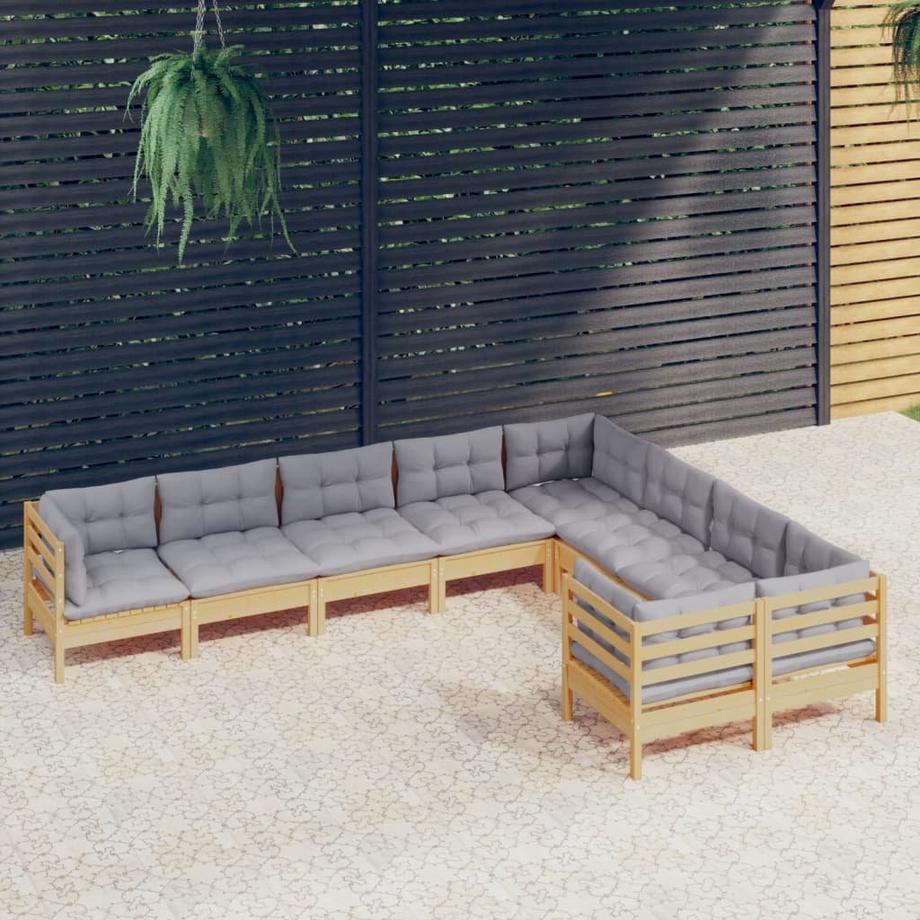 VidaXL set salotto da giardino Legno di pino  