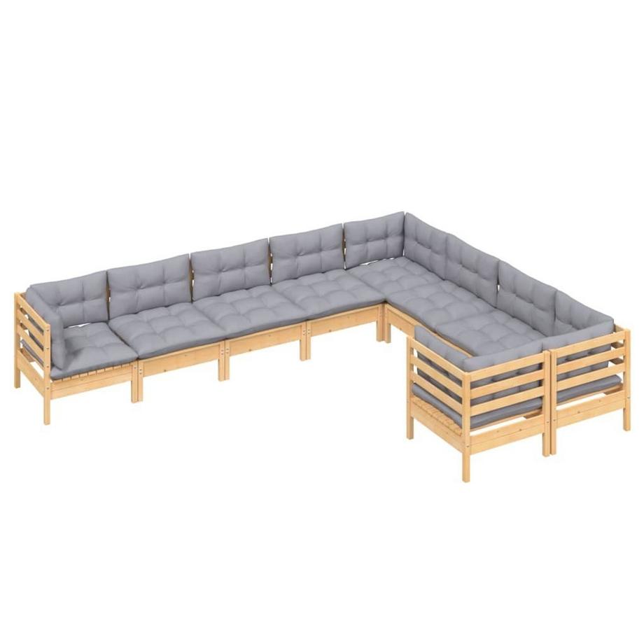 VidaXL set salotto da giardino Legno di pino  