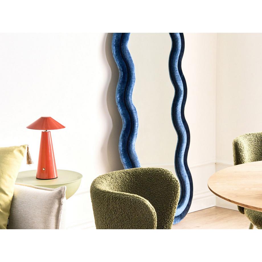 Beliani Wandspiegel aus Samtstoff Retro LACS  