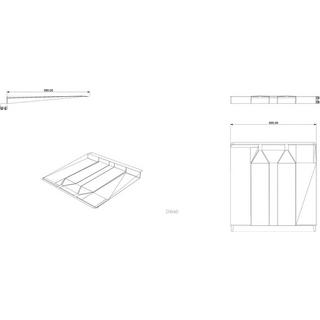 Nedis D60 Vaschetta salvagoccia Lavastoviglie 59,6 cm Bianco  