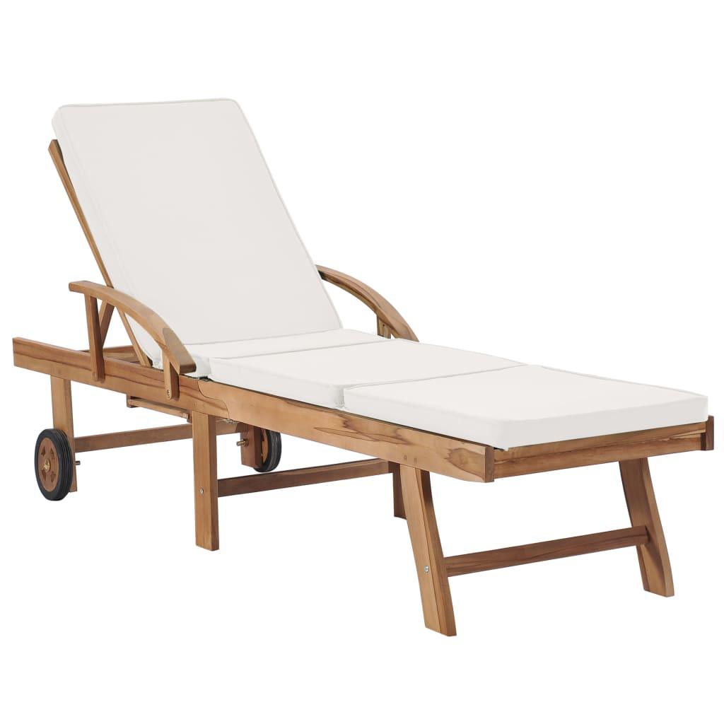 VidaXL Chaise longue bois  