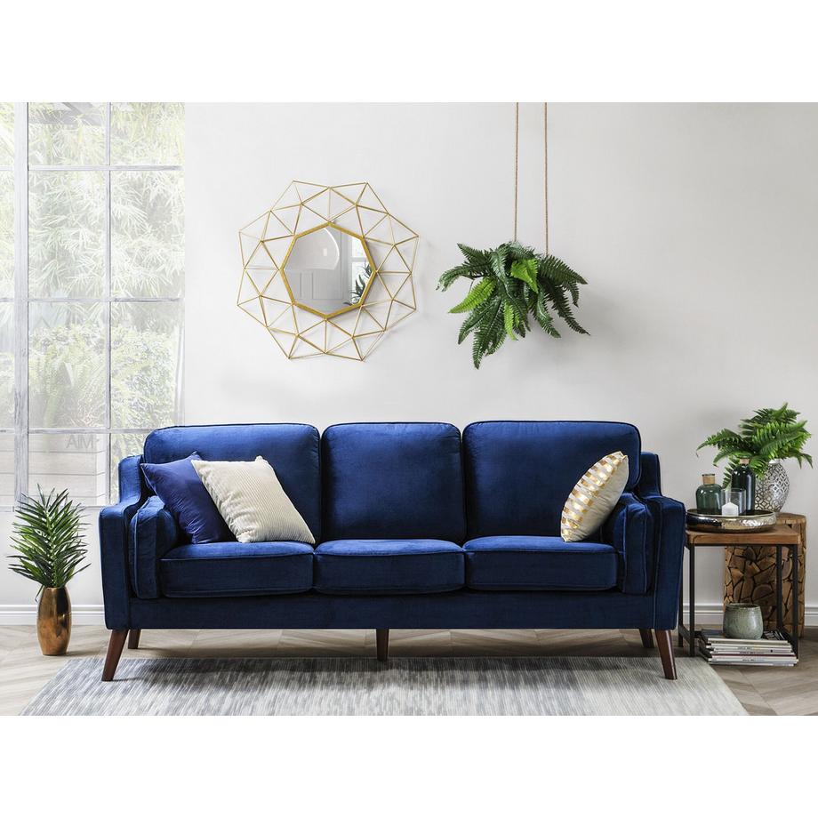 Beliani 3 Sitzer Sofa aus Samtstoff  LOKKA  