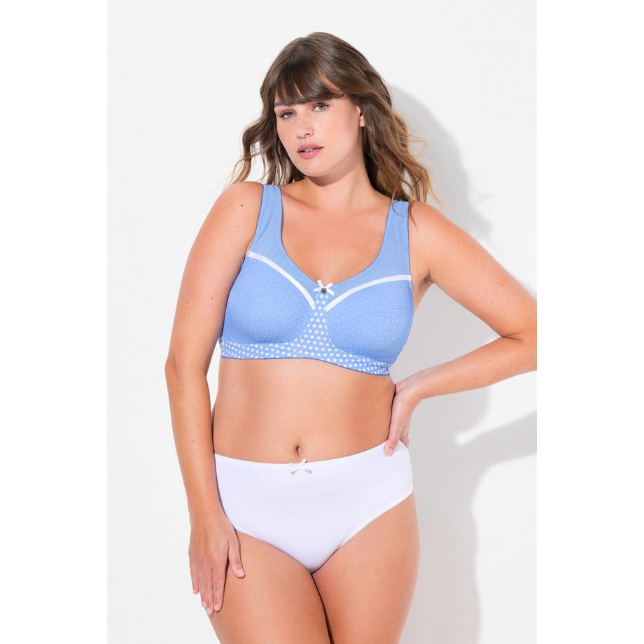 Ulla Popken Soutien-gorge de maintien à pois sans armatures  
