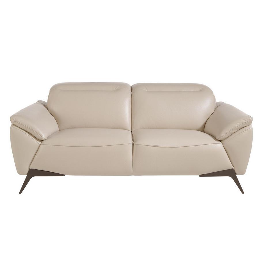 ANGEL CERDA Canapé 2 places en cuir taupe  