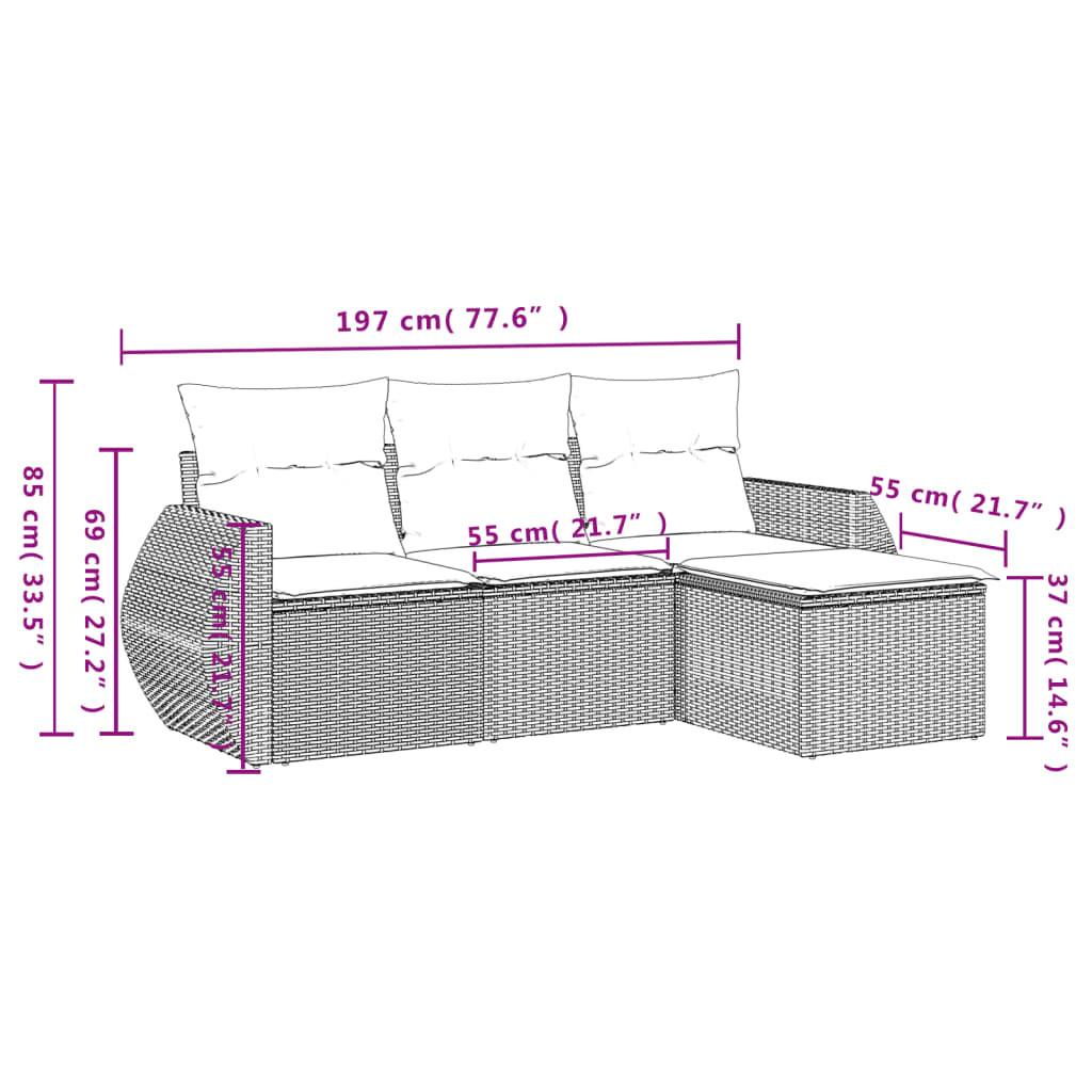 VidaXL Garten sofagarnitur poly-rattan  