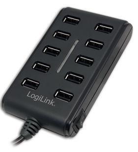 LogiLink  USB 2.0 10-Port Hub with OnOff Switch 480 Mbits 