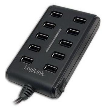 USB 2.0 10-Port Hub with On/Off Switch 480 Mbit/s