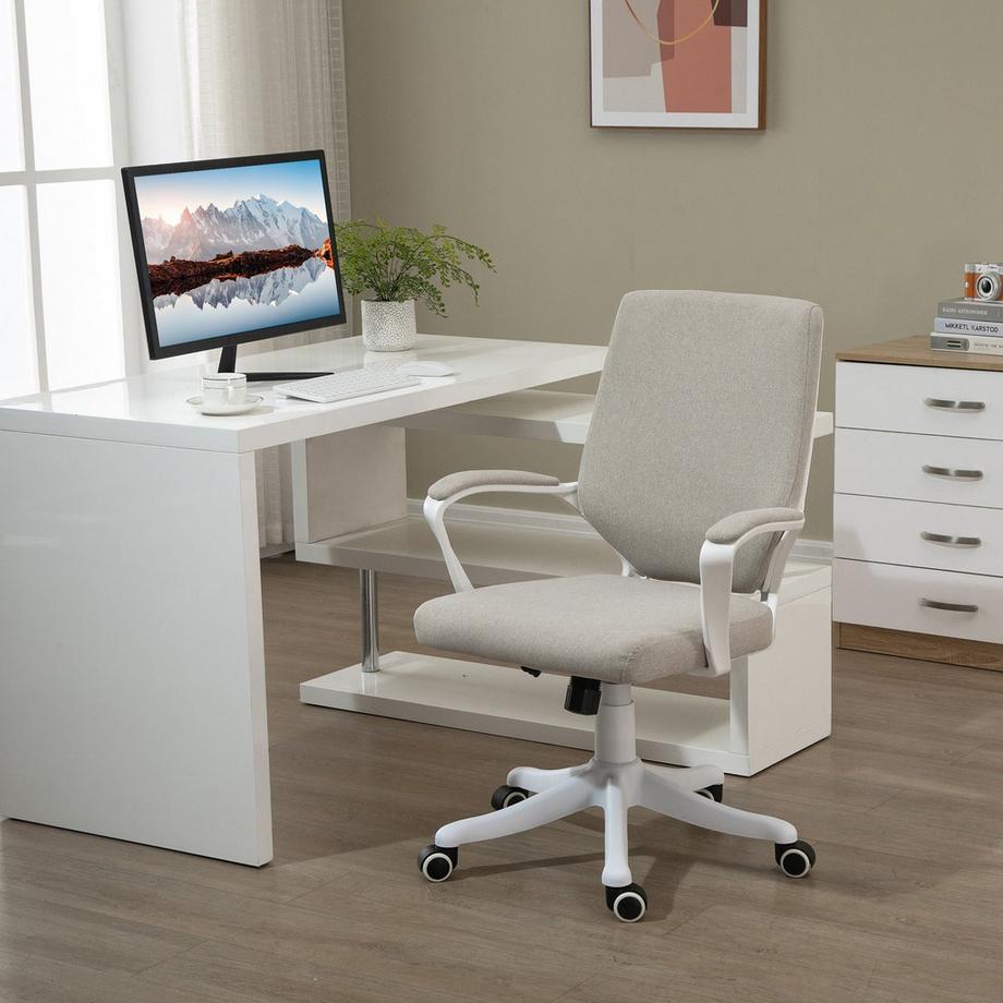 Northio Chaise De Bureau Chaise De Bureau Avec Fonction Berçante Dossier Réglable En Hauteur Épais Rembourré Ergonomique Roues Pivotantes À 360° 62X69X92-100 Cm  