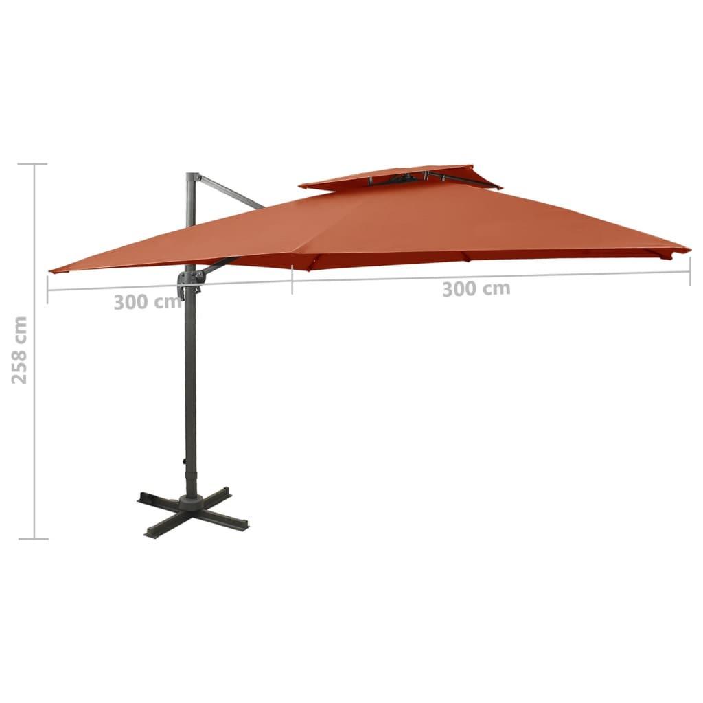 VidaXL Parasol de jardin en porte-à-faux  