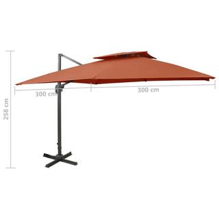 VidaXL Parasol de jardin en porte-à-faux  