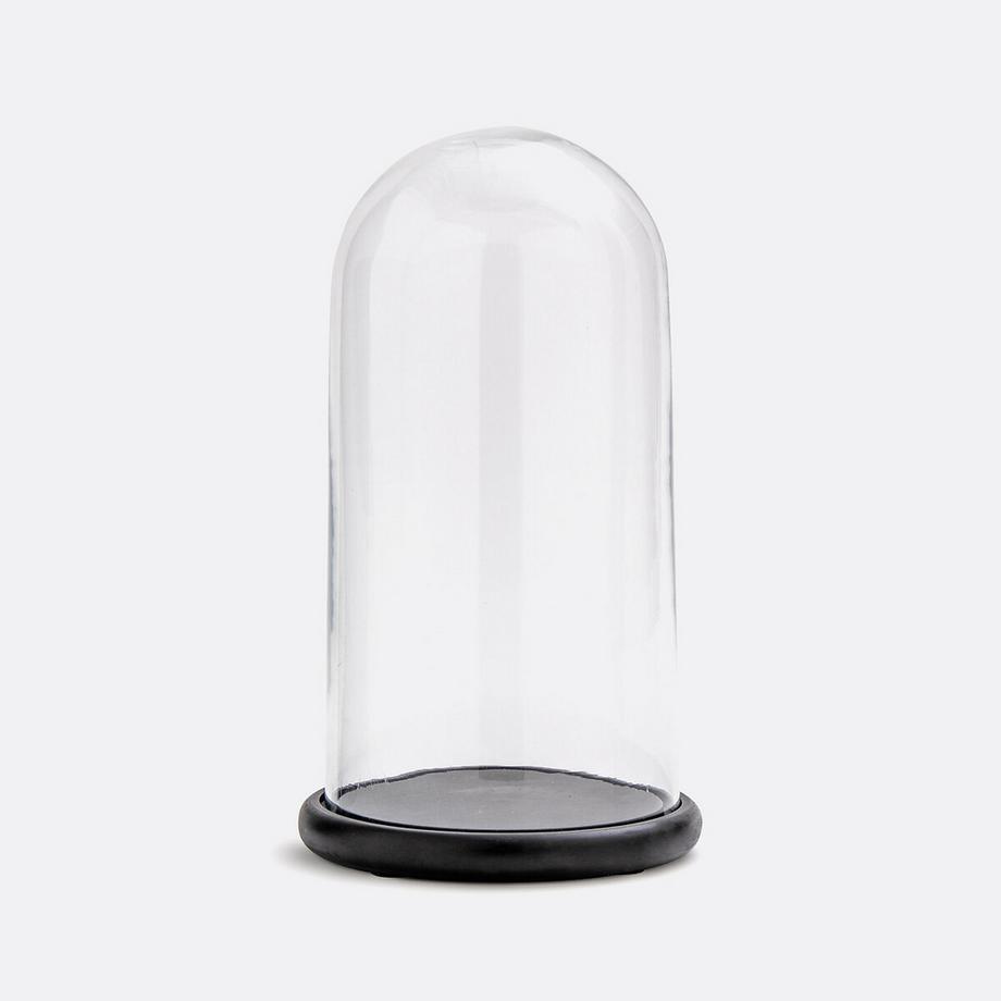 Cloche en verre avec socle noir Campa