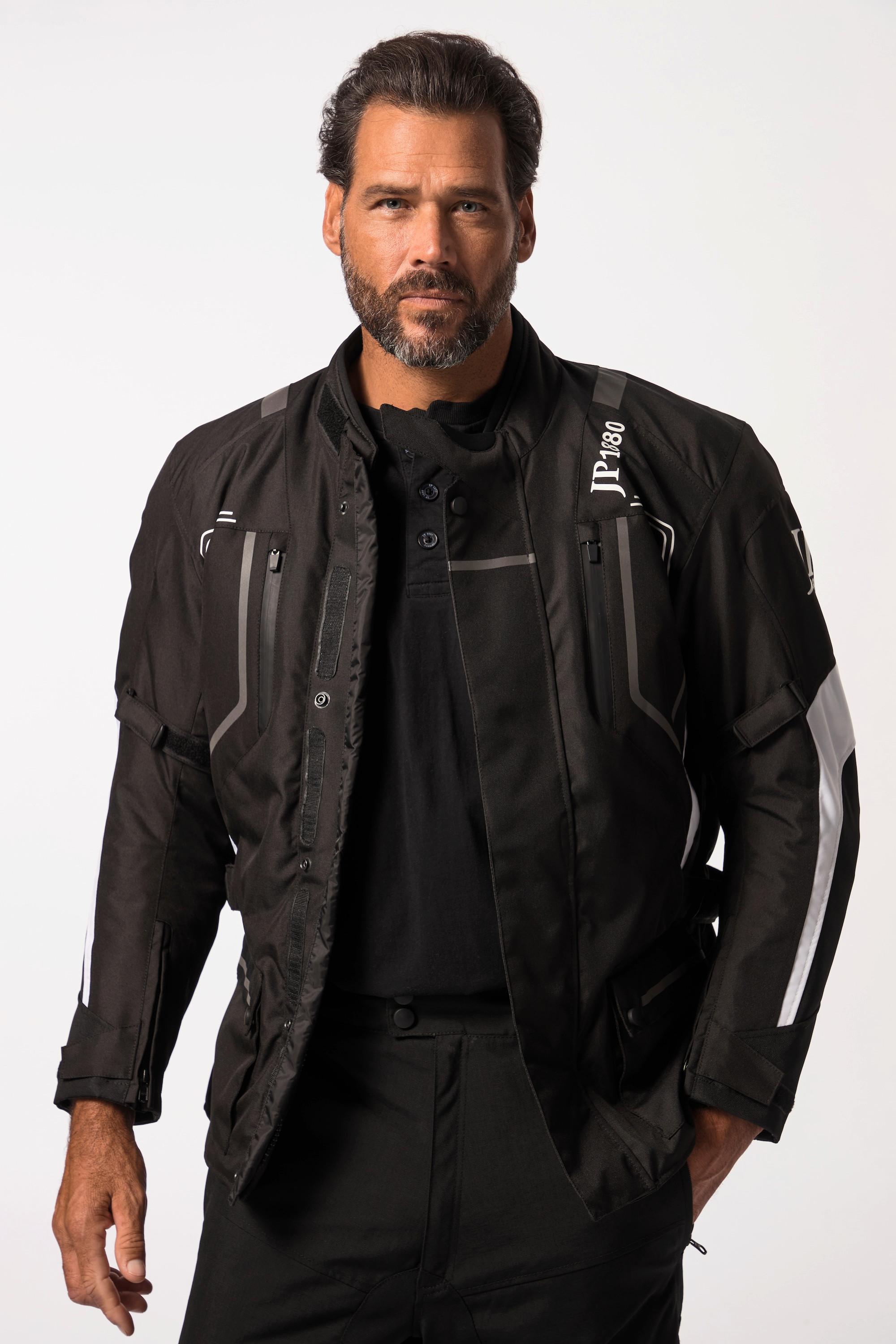 JP1880  Veste de moto, protections souples et empiècements réfléchissants 