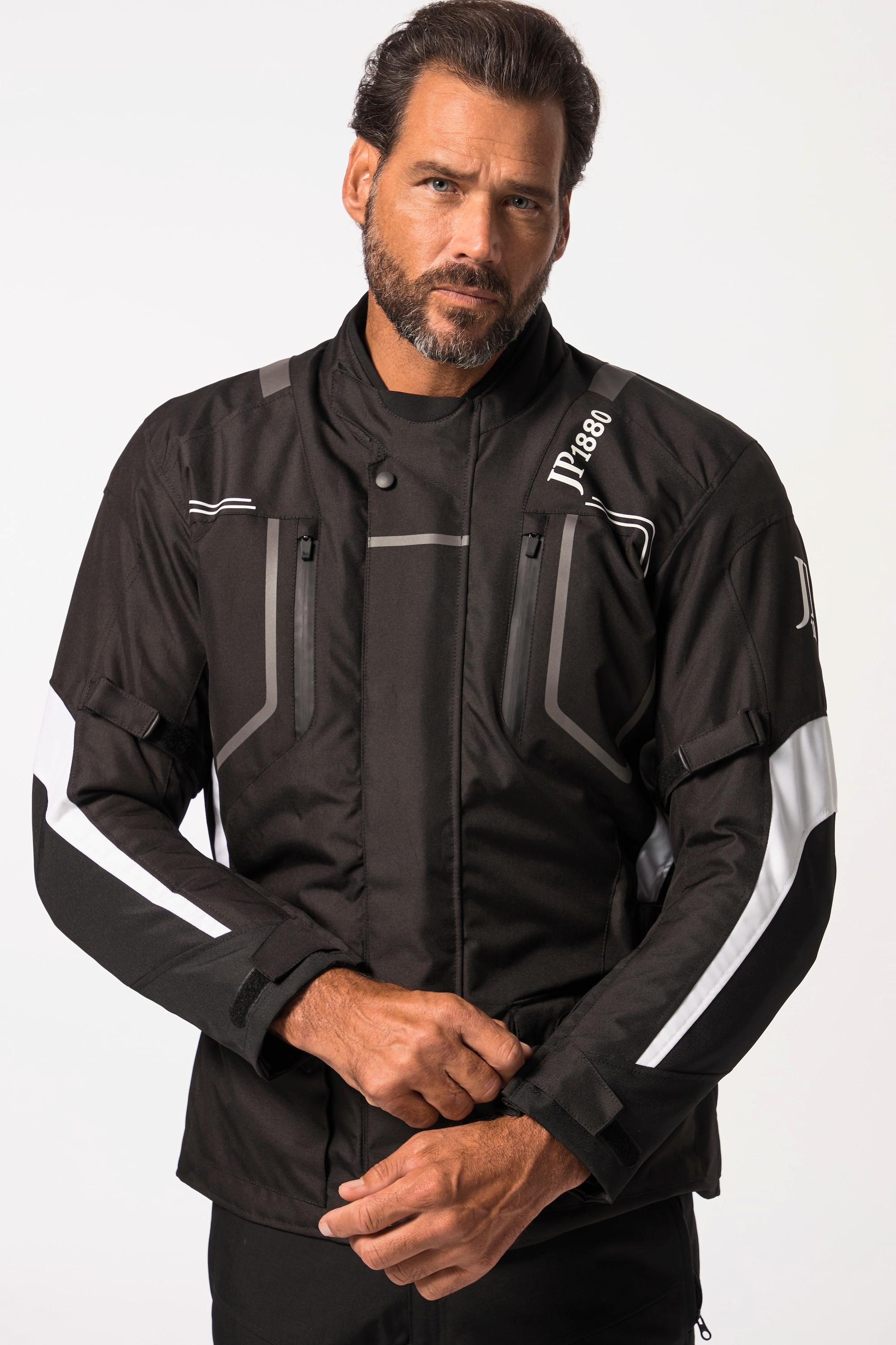 JP1880  Veste de moto, protections souples et empiècements réfléchissants 