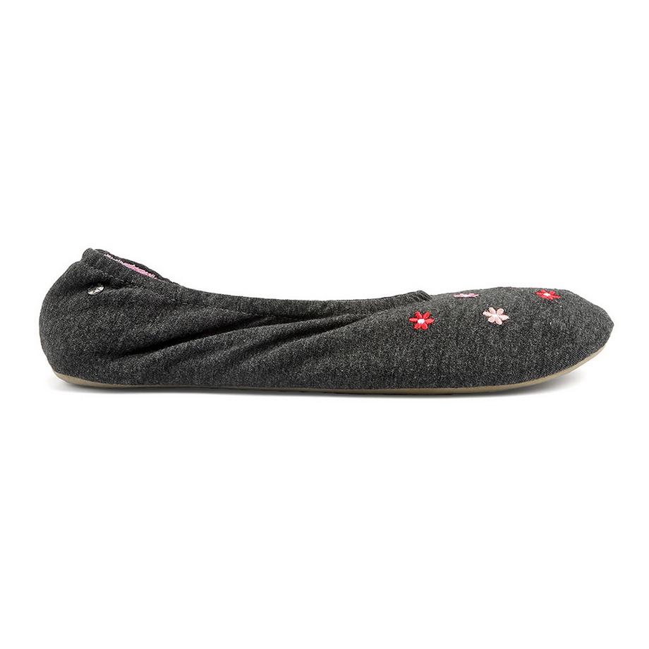 isotoner Pantoufles Ballerines avec Broderie Florale  