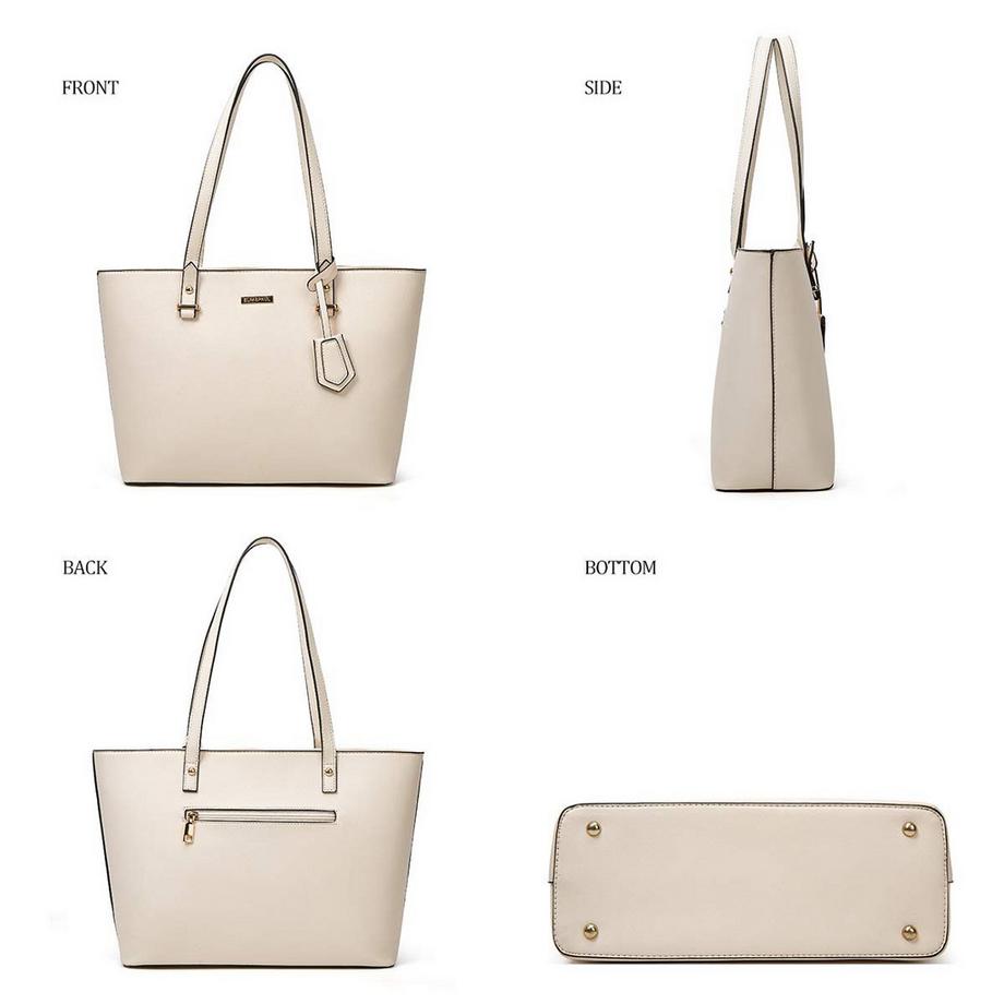Only-bags.store  Ensemble de Sacs à Main 4 Pièces, Grand Fourre-Tout, Sac à Bandoulière, Sac à Main, Porte-Cartes 