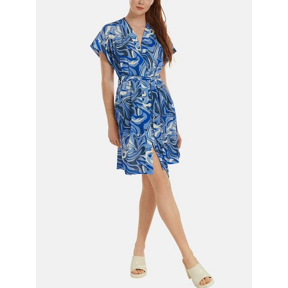 Lisca Palma Robe Estivale Ceinturée Manches Courtes  