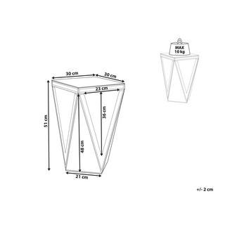 Beliani Table d'appoint en Verre Glamour LUXEY  