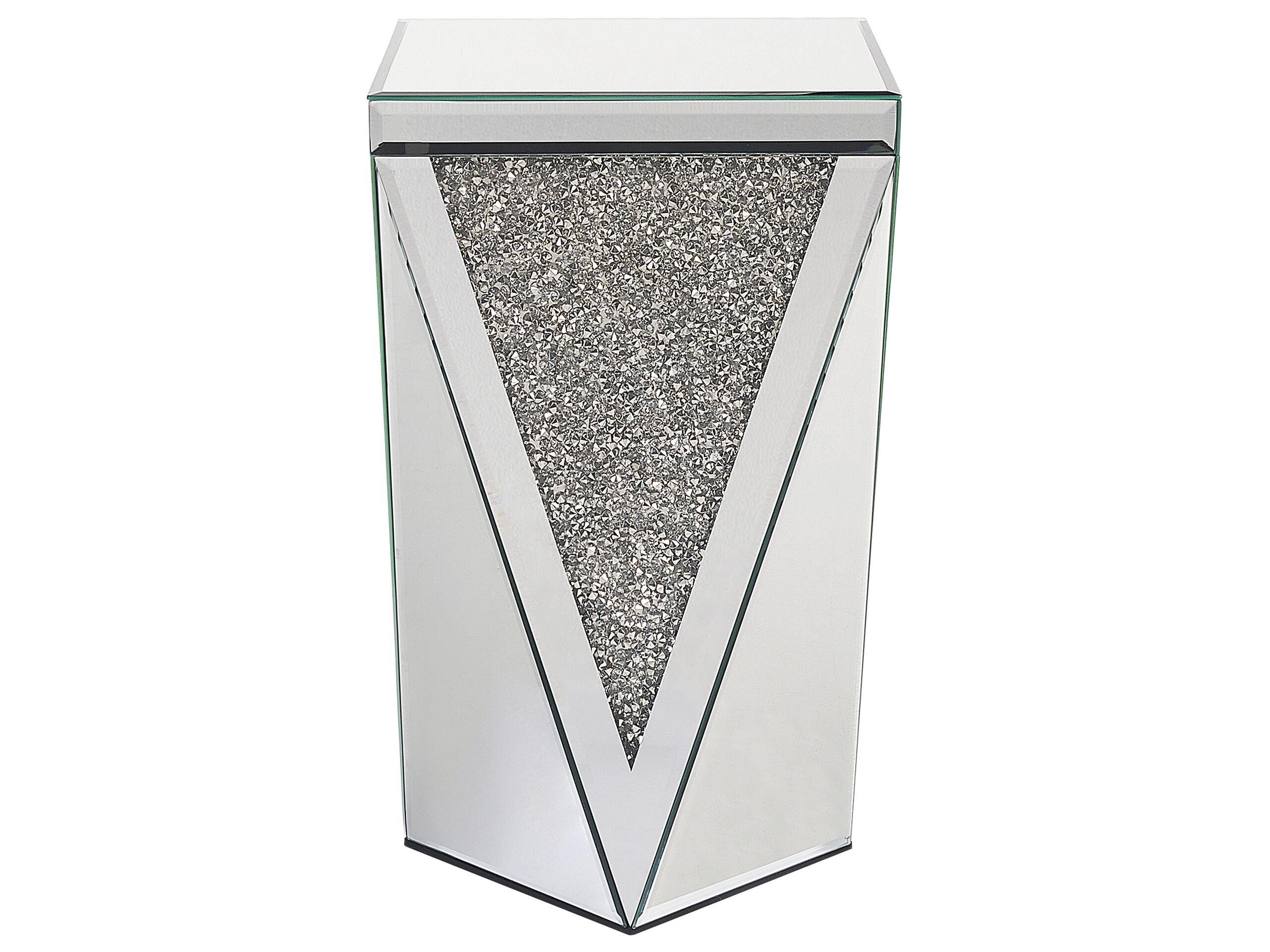 Beliani Table d'appoint en Verre Glamour LUXEY  