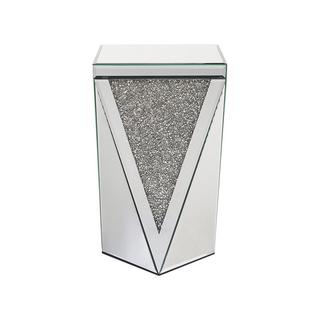 Beliani Table d'appoint en Verre Glamour LUXEY  