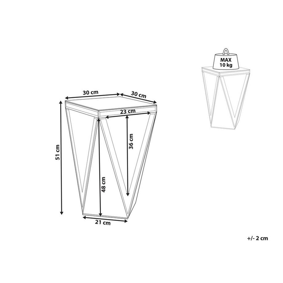 Beliani Tavolino en Vetro Glamour LUXEY  