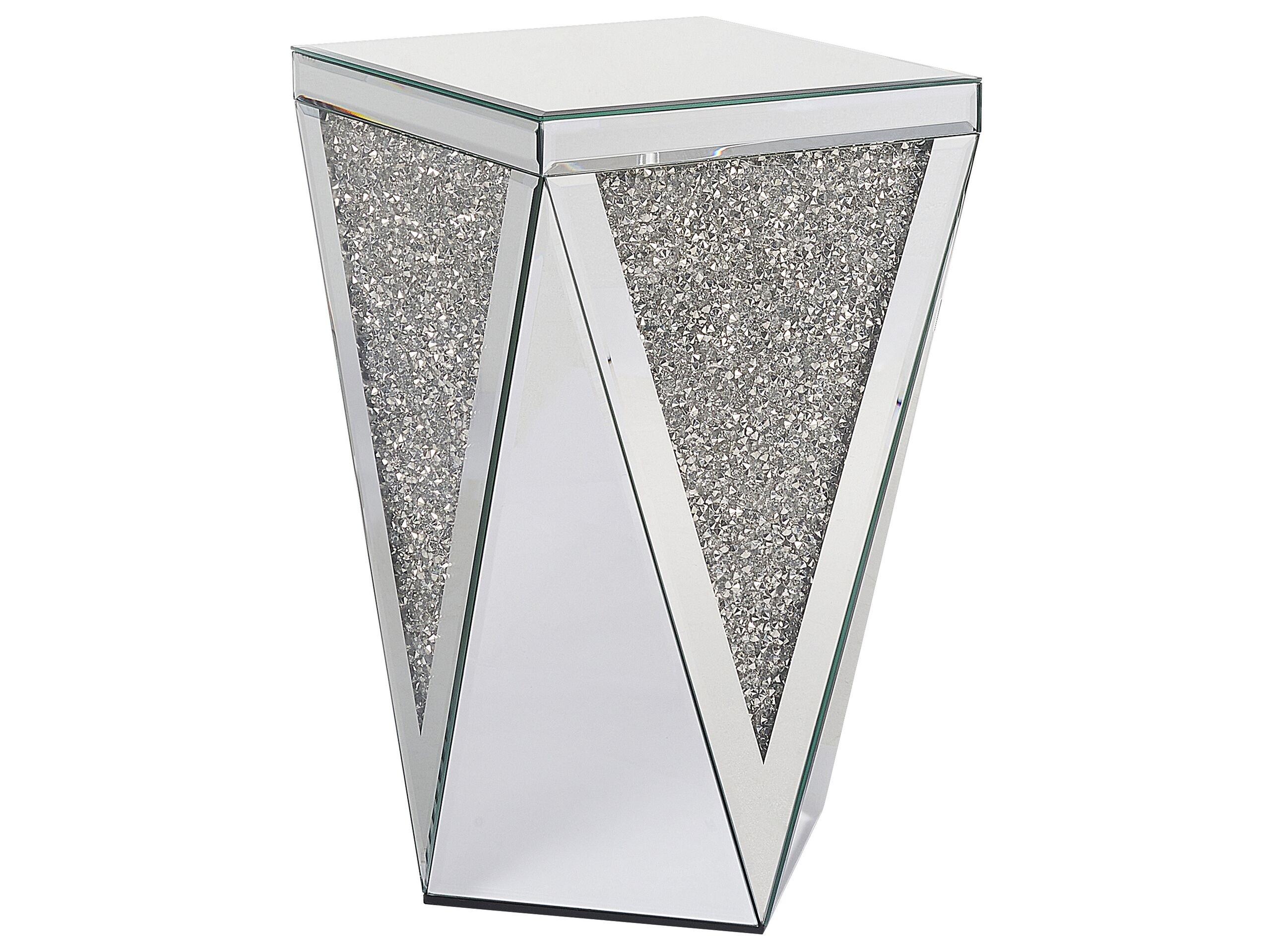 Beliani Table d'appoint en Verre Glamour LUXEY  