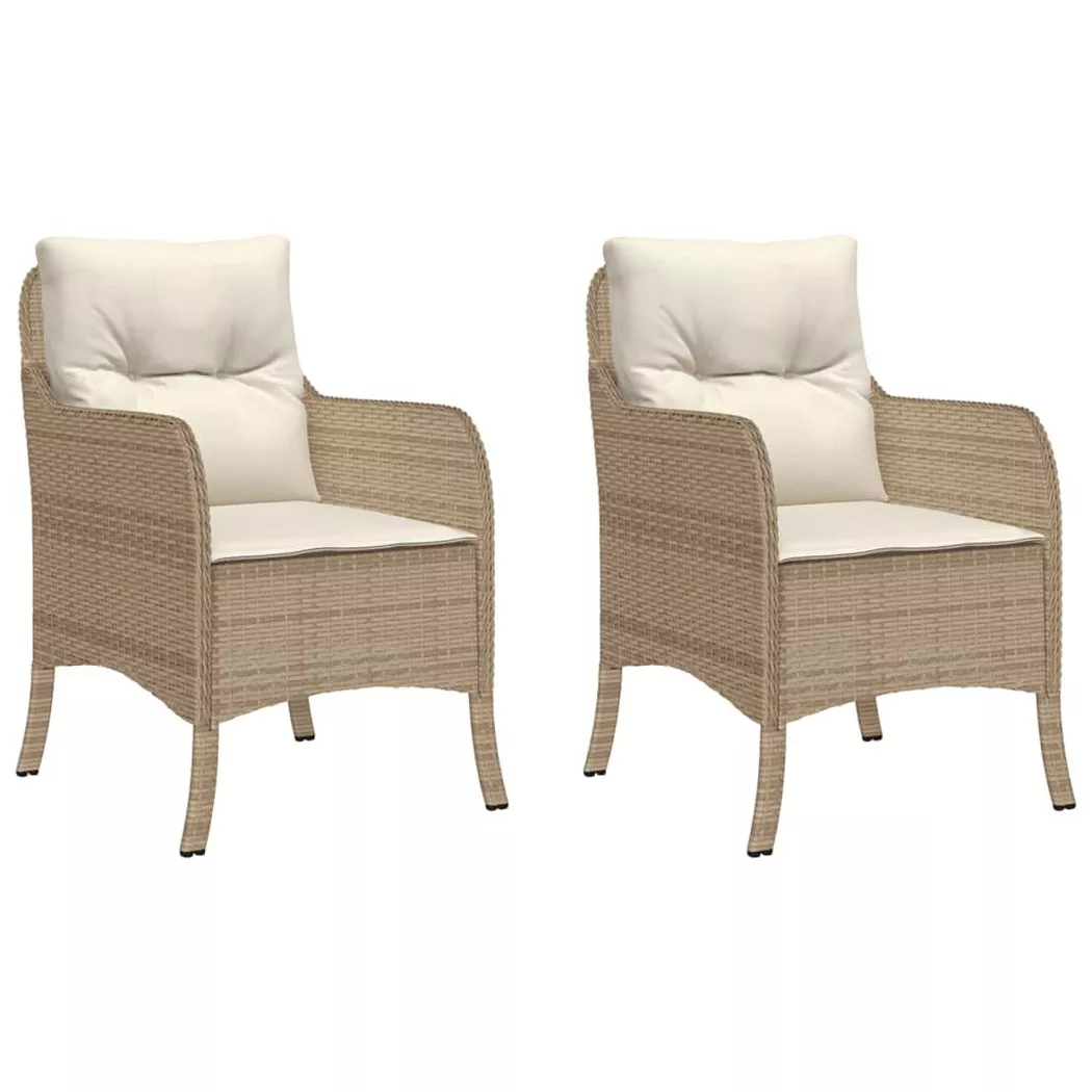 VidaXL - sedia da giardino Polirattan, One Size, Beige