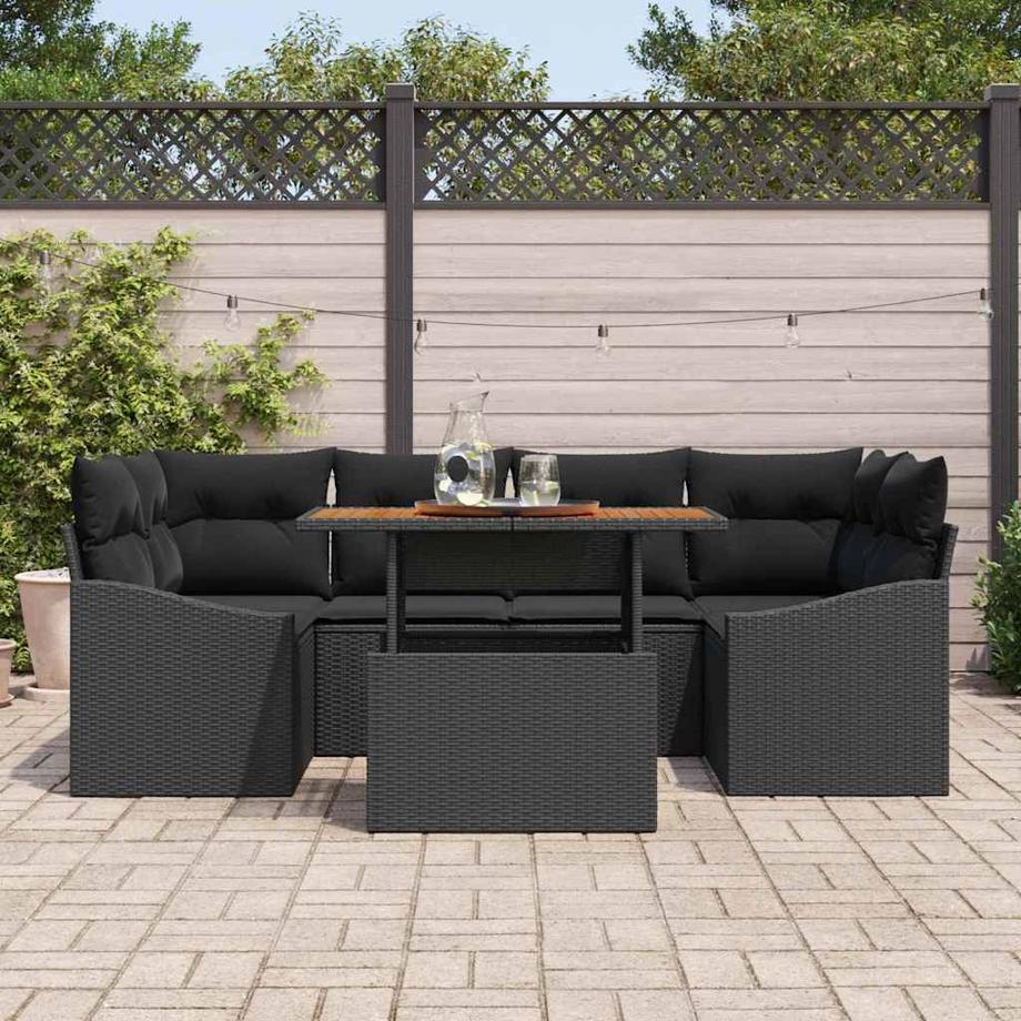 VidaXL Set di divani da esterno Polyrattan  