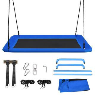 Northix Altalena per albero Altalena per bambini Altalena per albero per interni ed esterni con corde regolabili Blu  