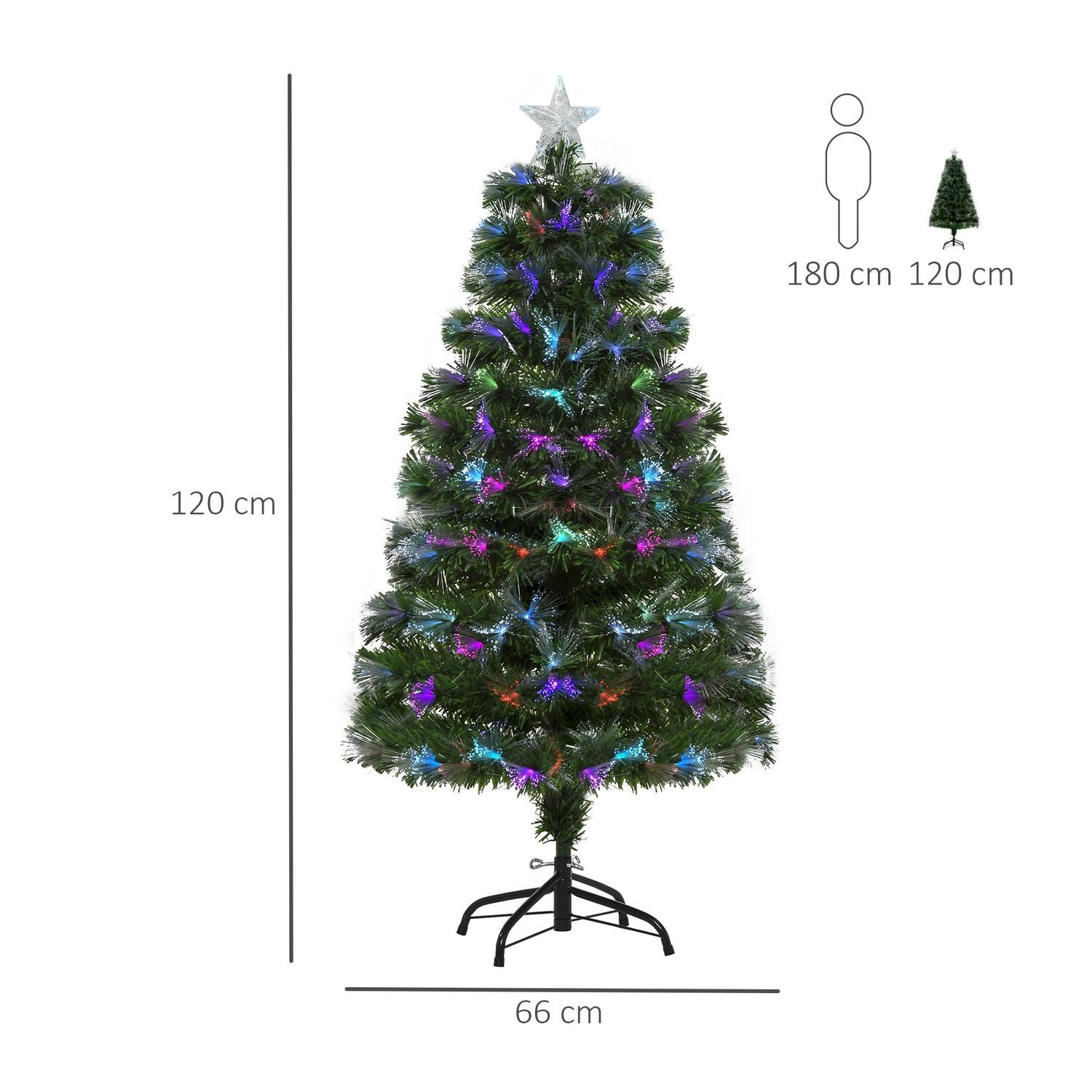 Northio Sapin De Noël 1,2 M Sapin Artificiel 130 Branches Socle Métal Pvc Effets Lumineux Multicolores Ø66 X 120H Cm  