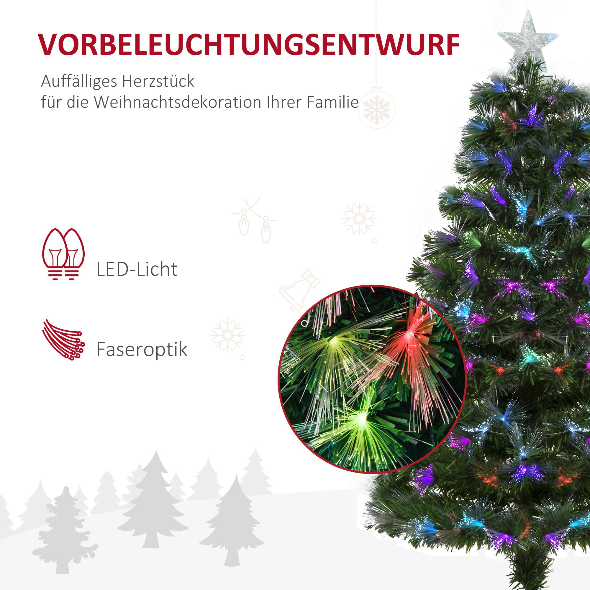 Northio Sapin De Noël 1,2 M Sapin Artificiel 130 Branches Socle Métal Pvc Effets Lumineux Multicolores Ø66 X 120H Cm  