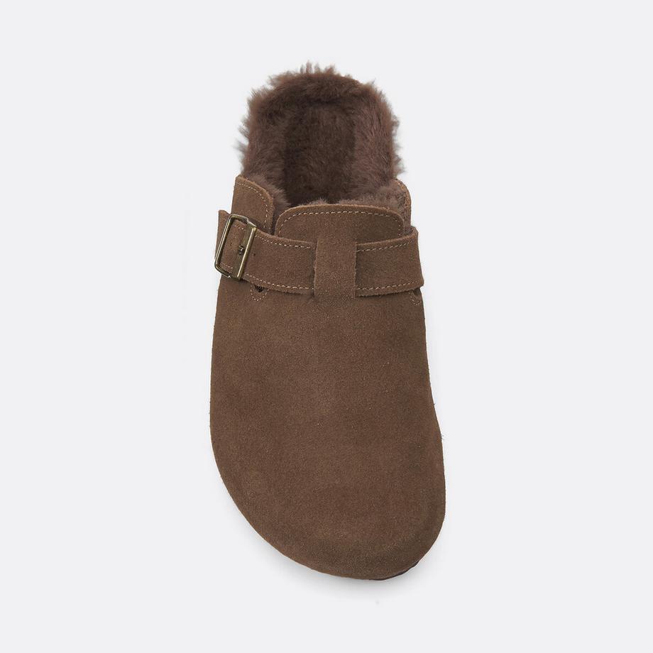 La Redoute Collections Mules in pelle vellutata  