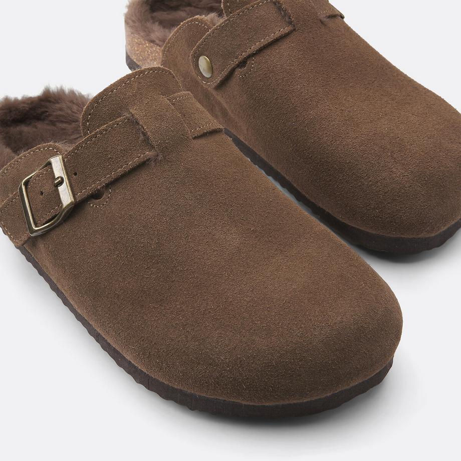 La Redoute Collections Mules in pelle vellutata  